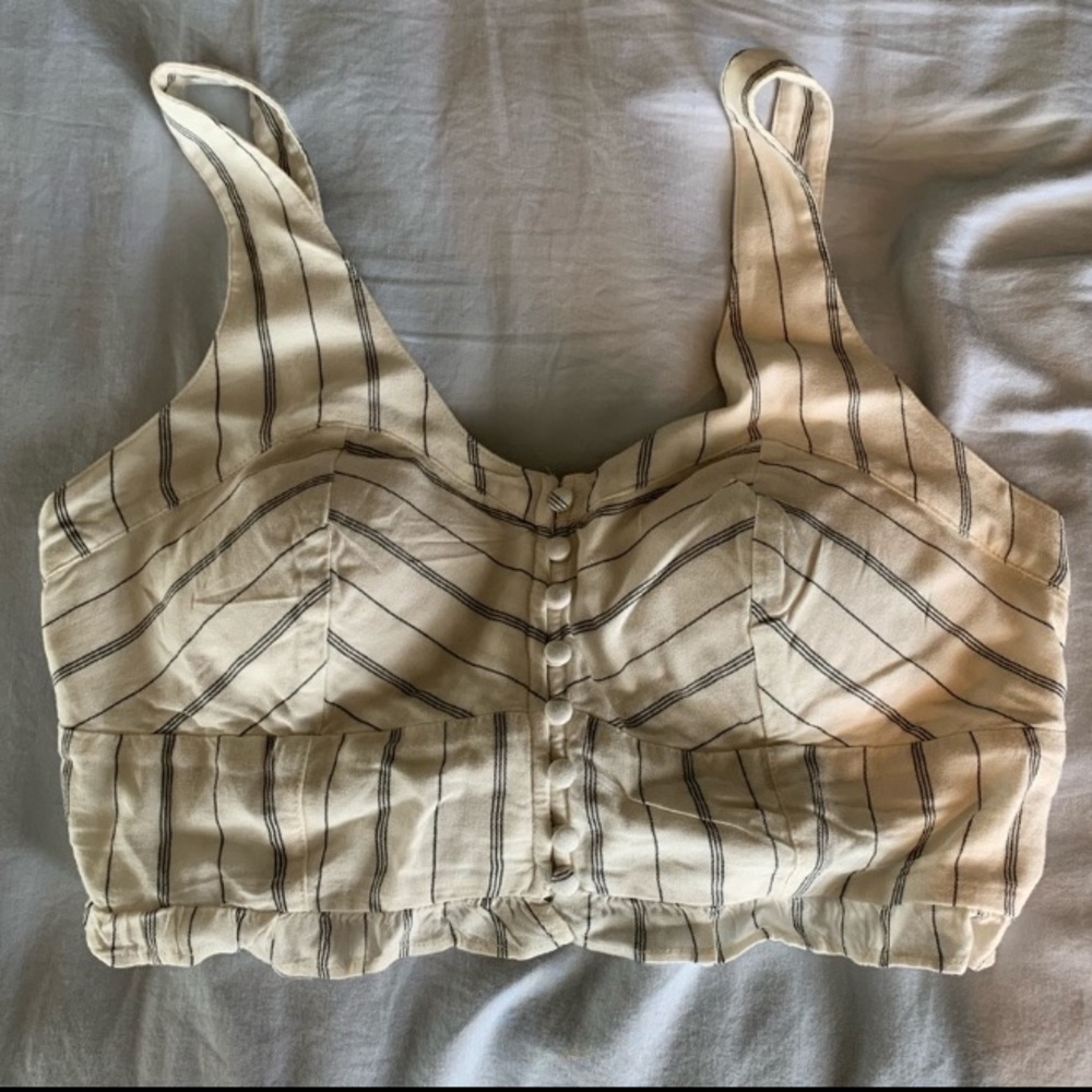 American Eagle button up crop top